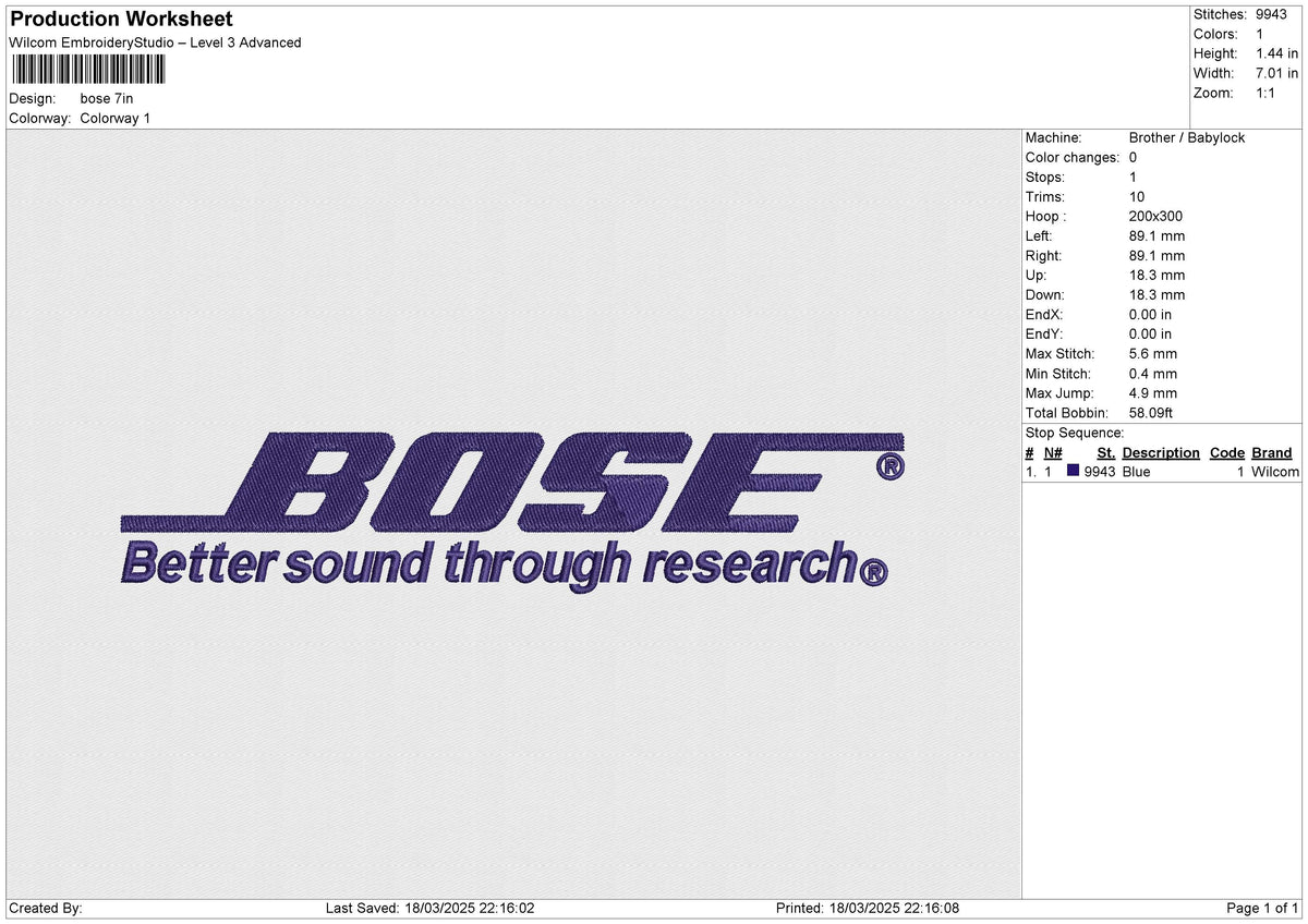 Bose Embroidery File 6 size