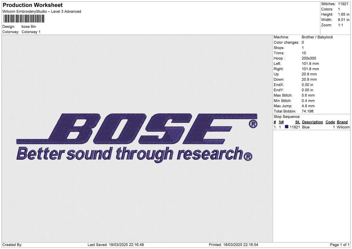Bose Embroidery File 6 size