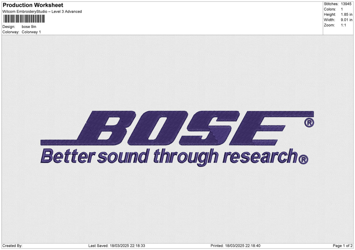 Bose Embroidery File 6 size