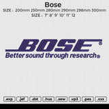 Bose Embroidery File 6 size