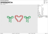 Bow Candy love Embroidery File 6 size