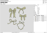 Bows Embroidery File 6 sizes