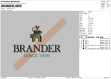 Brander Embroidery File 6 sizes