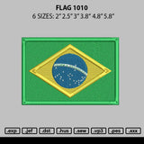 Flag 1010 Embroidery File 6 sizes