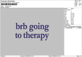 Brbtext 01 Embroidery File 6 sizes