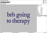Brbtext 01 Embroidery File 6 sizes
