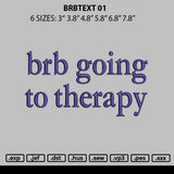 Brbtext 01 Embroidery File 6 sizes