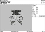 Breakstext Embroidery File 6 sizes