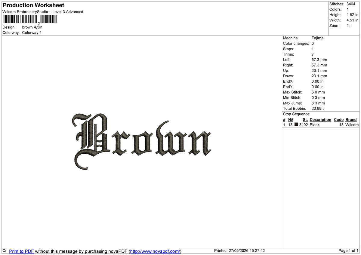 Old English Embroidery File 6 sizes