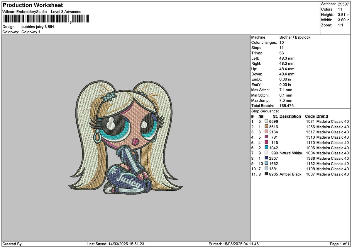 Bubble1503 Embroidery File 6 sizes