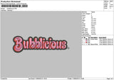 Bubblitext Embroidery File 6 sizes