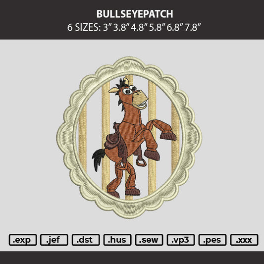 Bullseyepatch Embroidery Machine Design File 6 sizes
