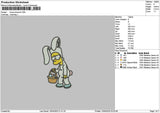 Bunny 1004 Embroidery File 6 sizes