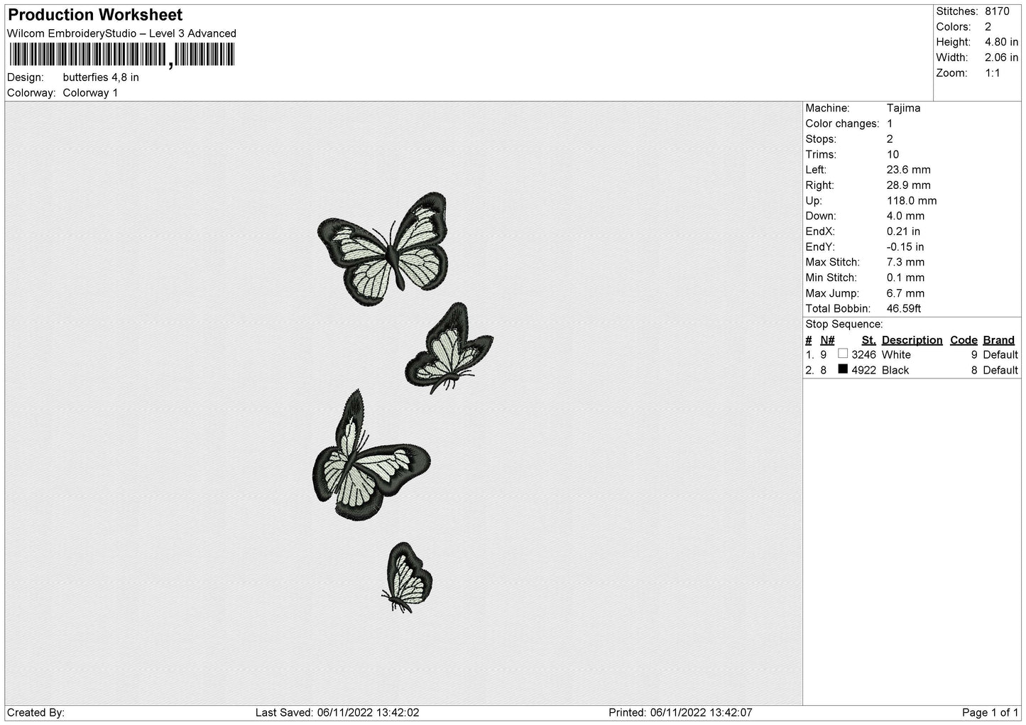 Butterfies Embroidery