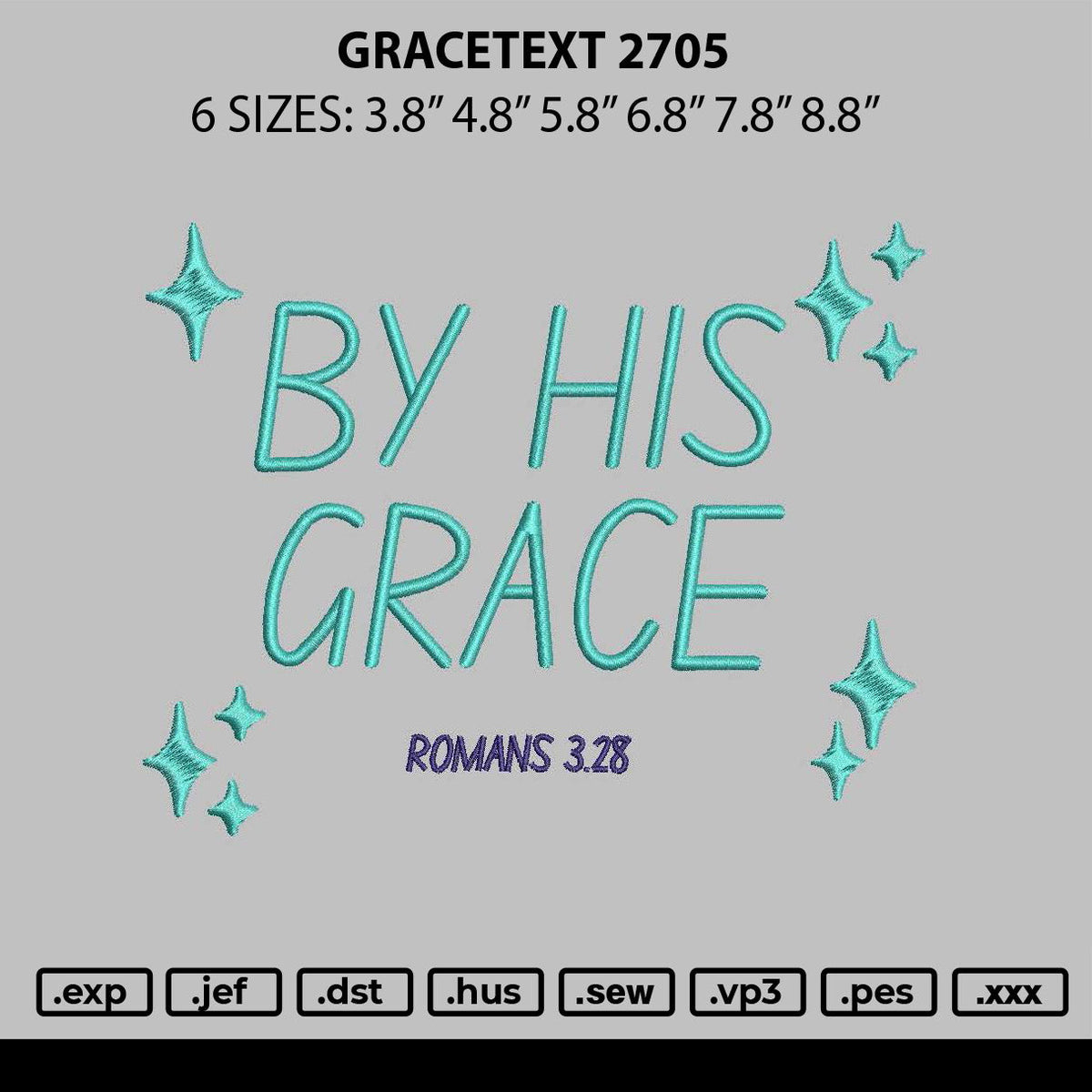 Grace 2705 Embroidery File 6 sizes