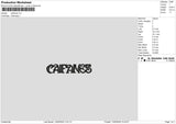 Caifanestext Embroidery File 6 sizes