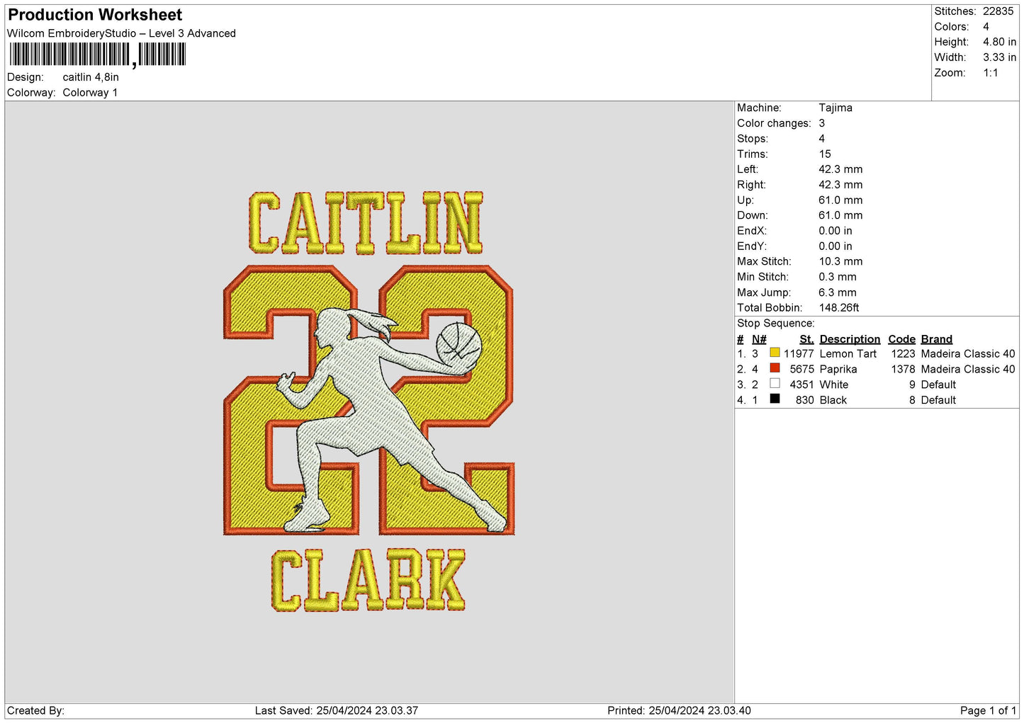 Caitlintext Embroidery File 6 sizes