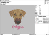 Dog Head 0409 Embroidery File 6 sizes