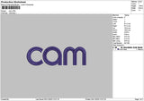 Camtext Embroidery File 6 sizes