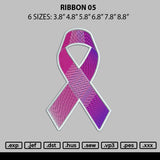 Ribbon 05 Embroidery File 6 sizes