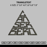 Triangletext Embroidery File 6 sizes
