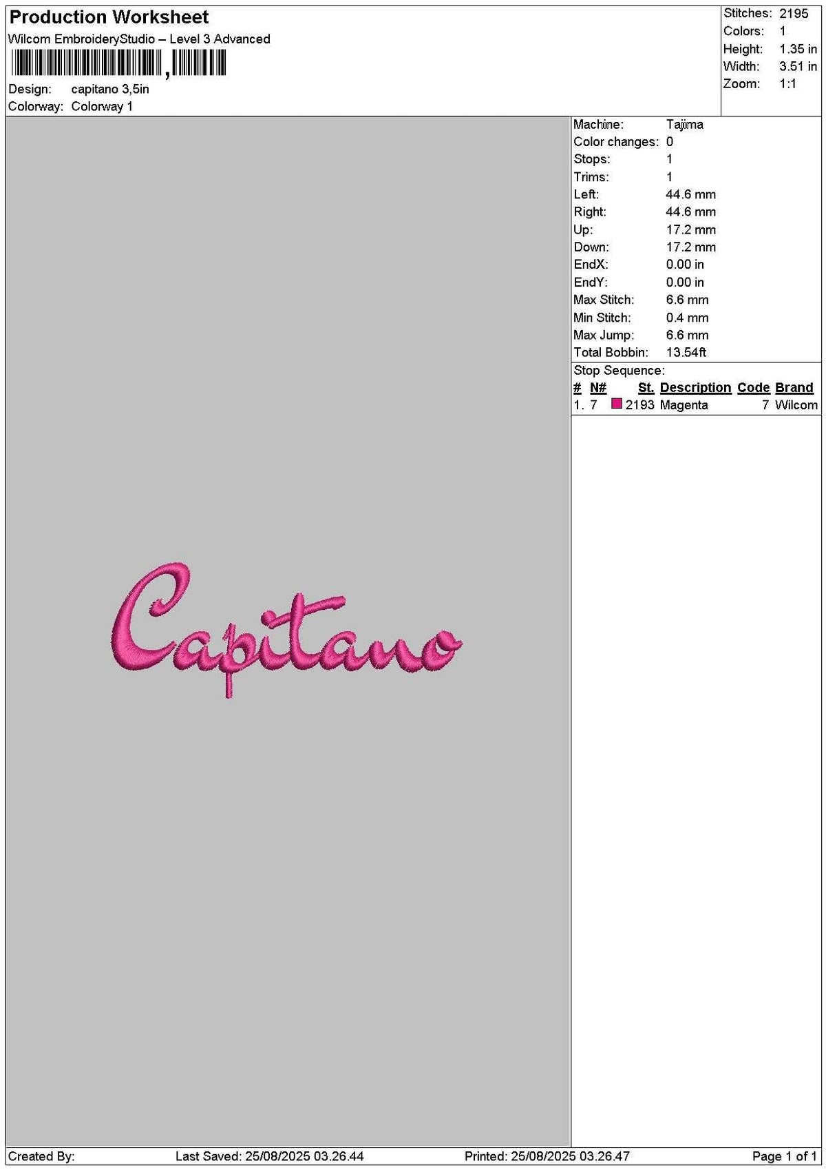 Separate Texts Embroidery File 2 sizes