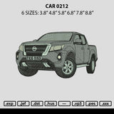 Car 0212 Embroidery File 6 sizes
