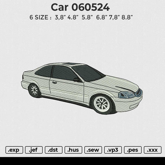 Car 060524 Embroidery File 6 size