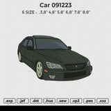 Car 091223 Embroidery File 6 size