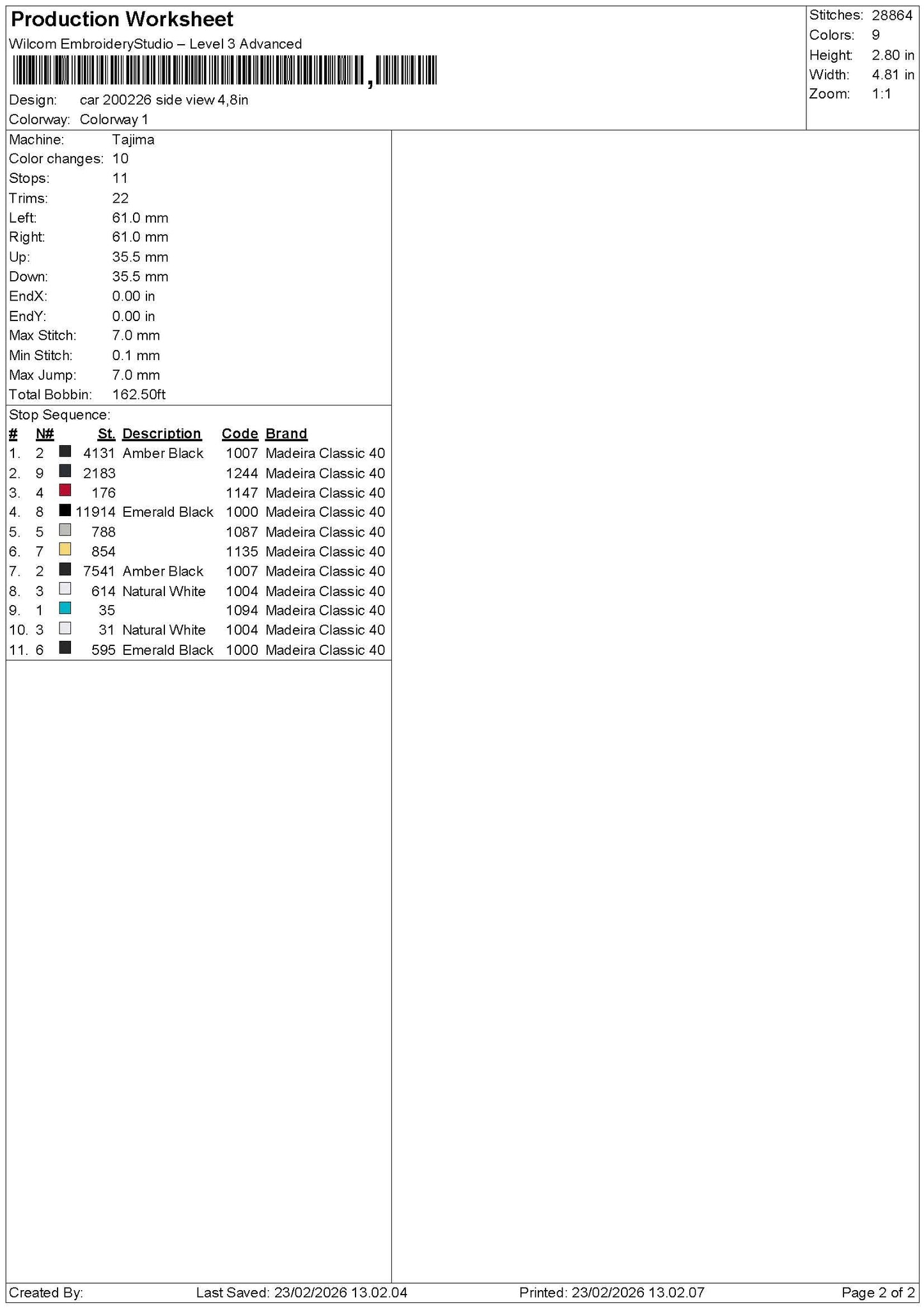 Car 2002a Embroidery File 6 sizes