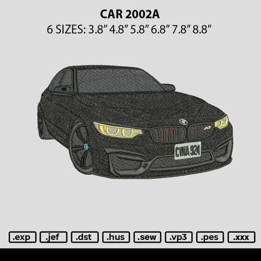 Car 2002a Embroidery File 6 sizes