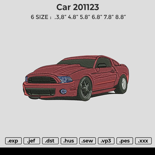 Car 201123 Embroidery File 6 size