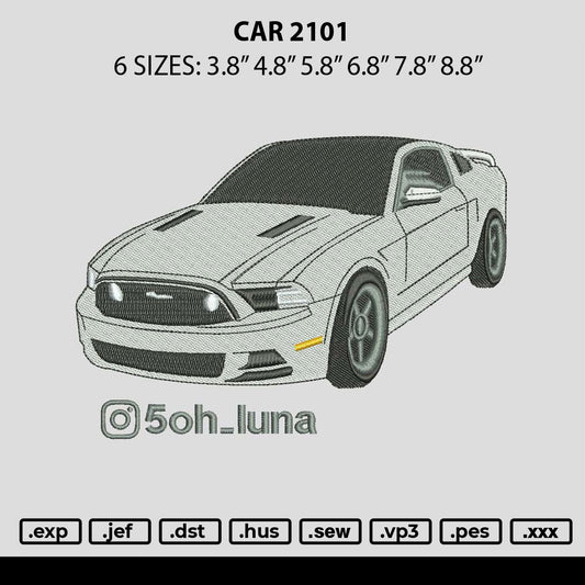 Car 2101 Embroidery File 6 sizes