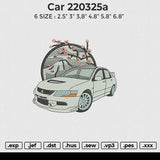Car 220325a Embroidery File 6 size