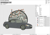 Car 220325b Embroidery File 6 size