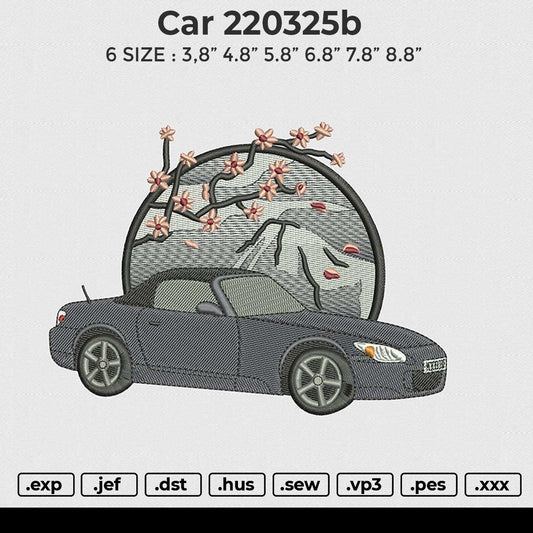 Car 220325b Embroidery File 6 size