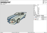 Car 2211 Embroidery File 6 sizes