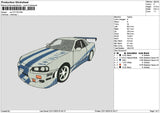 Car 2211 Embroidery File 6 sizes