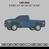 Car 2404 Embroidery File 6 sizes