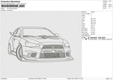 CAR RUNING Embroidery File 6 size