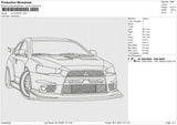 CAR RUNING Embroidery File 6 size