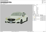 White Car 1612 Embroidery FIle 6 sizes