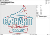 Carhartt detroit Embroidery File 6 size