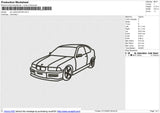 Car Outline Embroidery File 6 size