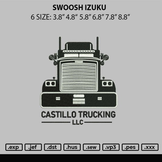 Castillo Trucking Embroidery File 6 sizes