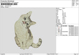 Cat 0701 Embroidery File 6 sizes
