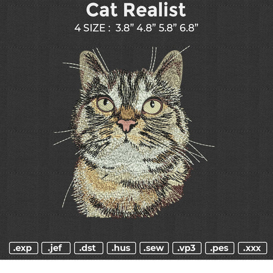 Cat Realist Embroidery