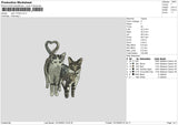 Cats 1412 Embroidery File 6 sizes