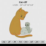 Cat v37 Embroidery
