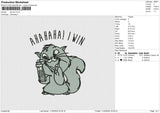 Cat win Embroidery File 6 size